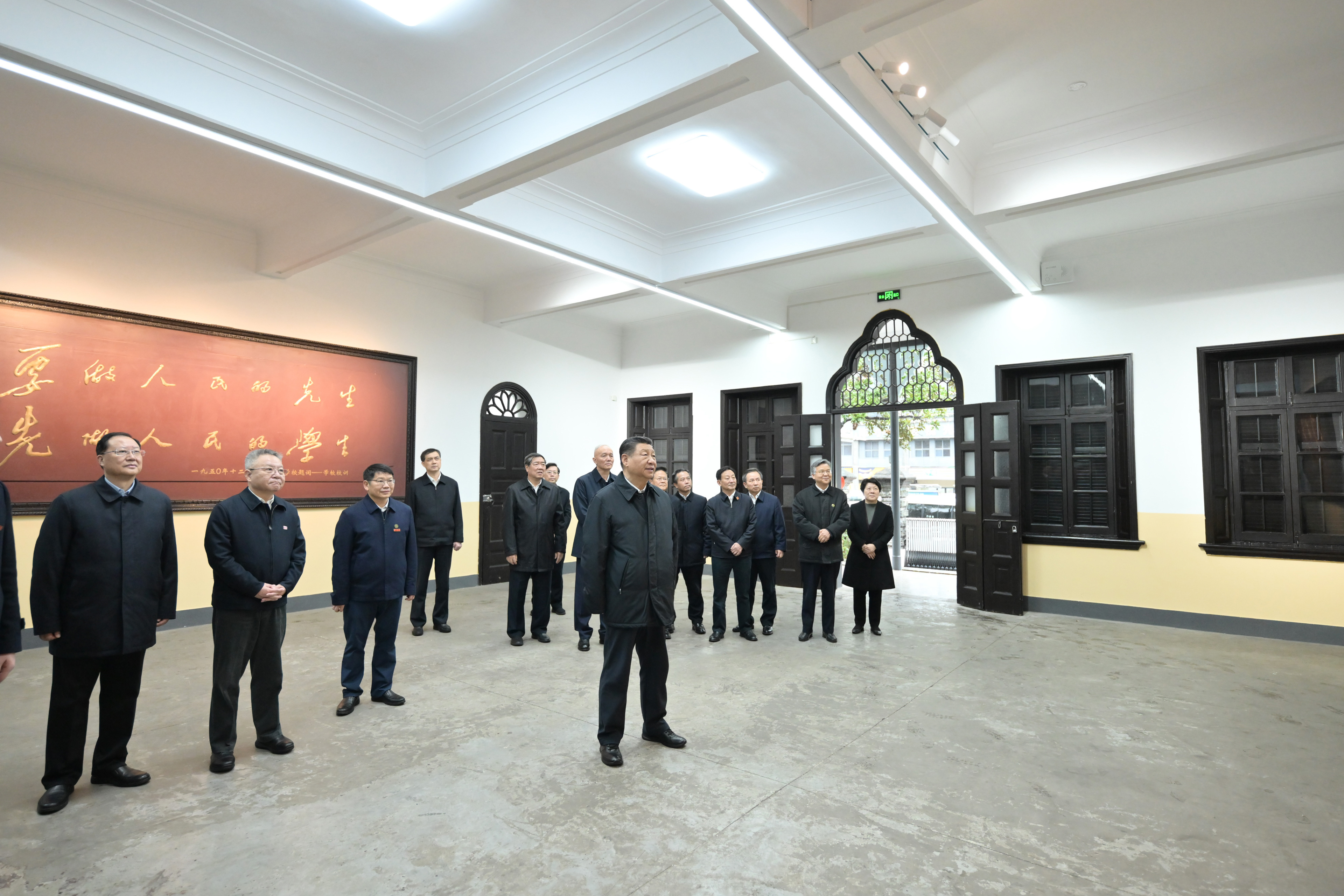 3月18日，習(xí)近平總書記在湖南第一師范學(xué)院（城南書院校區(qū)）考察。